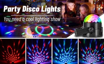 DISCO RGB LED ДИСКОШАР ПРОЕКТОР ЦВЕТНОЙ ШАР НОВЫЙ ГОД + ПУЛЬТ ДУ