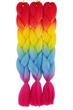 СИНТЕТИЧЕСКИЕ ВОЛОСЫ ЦВЕТНЫЕ КОСЫ ДРЕДЫ 4-01