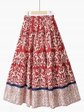 Эйри длинная макси -юбка для женских кубиков бохо