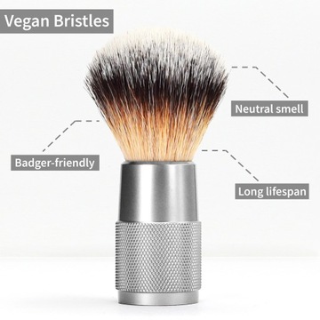 Bambow, Помазок для бритья Vegan, Серебро