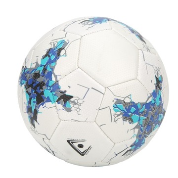 Надувной футбольный мяч, размер 5, синий, искусственная кожа