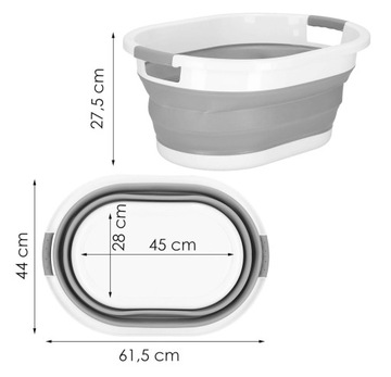 КОРЗИНА ДЛЯ БЕЛЬЯ 39 Л СКЛАДНАЯ СИЛИКОНОВАЯ ЧАШКА ДЛЯ ДЕТЕЙ, БОЛЬШАЯ XXL