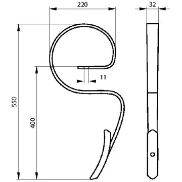 Зуб агрегата 1417000030 Unia Bagra POLISH