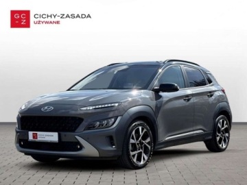Hyundai Kona I Crossover Facelifting 1.6 T-GDI 198KM 2021 Hyundai Kona PREMIUM 4WD Kamery 360 Wentylacja Tempomat ACC Led Head
