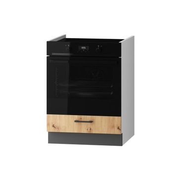 Loftowa szafka kuchenna do zabudowy piekarnika pod blatem 60 cm CLARA