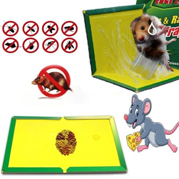MYSZOŁAPKA LEPKA PUŁAPKA NA MYSZ SAMOPRZYLEPNE NAKLEJKI NA TABLICĘ POD*10
