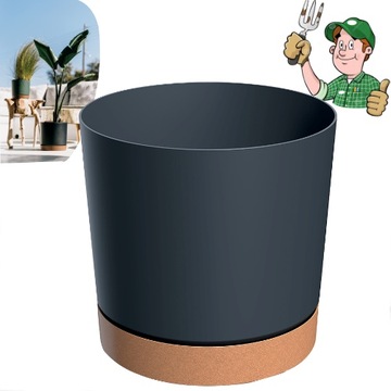 DONICZKA ANTRACYT 13cm osłonka z podstawką CZARNA CLIC+DROP PRODUKT POLSKI