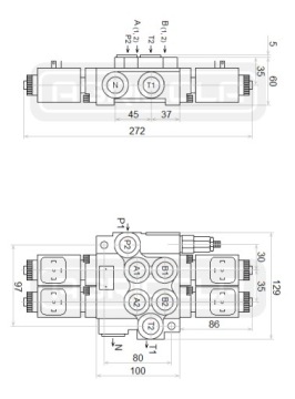 ГИДРАВЛИЧЕСКИЙ РАСПРЕДЕЛИТЕЛЬ 2Z50 A1A1 12V JOY БАДЕСТНОСТЬ