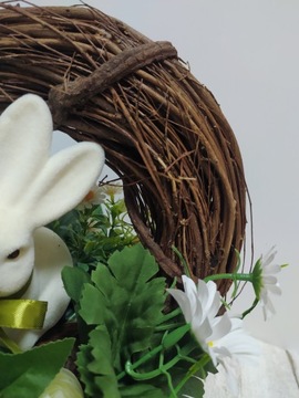 Украшение с ПАСХАЛЬНЫМ зайцем на могилу, кладбище, композицию на тарелку.