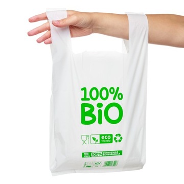 REKLAMÓWKI FOLIOWE EKOLOGICZNE KOMPOSTOWALNE 25×45 cm 50 szt. ATESTOWANE