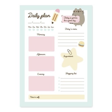 Planner Pusheen Dzienny z kolekcji Foodie Kot