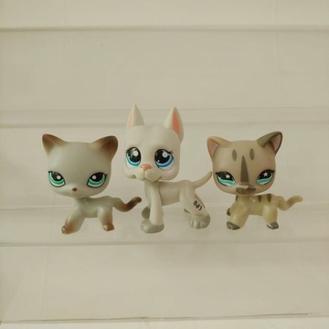 LPS Littlest Pet Shop koty&pies 3pcs