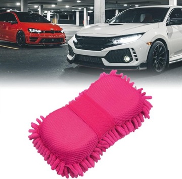 2W1 DUŻA GĄBKA DO MYCIA SAMOCHODU AUTA Z MIKROFIBRY MYJKA Z UCHWYTEM