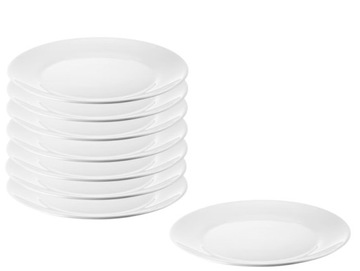 IKEA OFTAST Talerzyk deserowy biały, 19 cm 8 szt