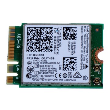 7265 Модуль Wi-Fi Lenovo X1 Carbon 3 Yoga 15 14