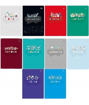 Набор тематических школьных тетрадей + обложки, 10 шт. ИНТЕРДРУК Гибрид.