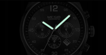 Zegarek męski MEGIR bransoleta chronograf datownik