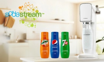 3x SODASTREAM 7UP КОНЦЕНТРАТ СИРОПА MIRINDA PEPSI 9 Л НАПИТОК 440 мл