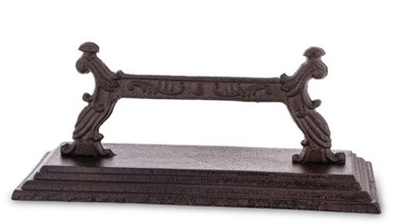 Żeliwny dekoracyjny brązowy skrobak czyszczarka do butów