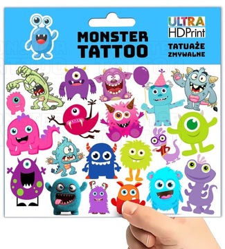 МОЮЩИЕСЯ ВРЕМЕННЫЕ ТАТУ ДЛЯ ДЕТЕЙ МОНСТРЫ МОНСТРЫ ОРИГИНАЛЬНЫЕ УЗОРЫ