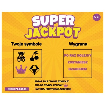 ZDRAPKA Kupon Loteria PO RAZ KOLEJNY DZIADKIEM