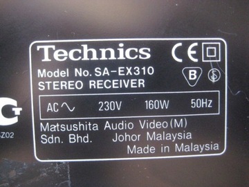 SA-EX310 Усилитель стереоресивера Technics A