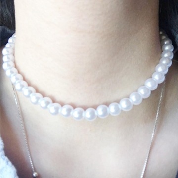 Naszyjnik z koralików Choker kostiumowy element ubioru biżuteria kostiumowa dla kobiet koraliki 6mm