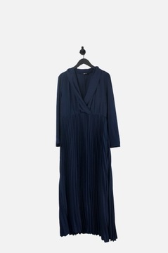 SHEIN GRANATOWA PLISOWANA SUKIENKA MAXI (1XL)