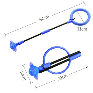 ХУЛА-ХОП ДЛЯ ДЕТЕЙ СКАЛАВКА ДЛЯ СКИППЕРА С СВЕТОДИОДНОЙ НОГОЙ СКЛАДНАЯ СИНЯЯ