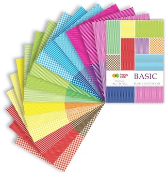 Happy Color БЛОК С МОТИВАМИ Basic А4 80г 15 листов
