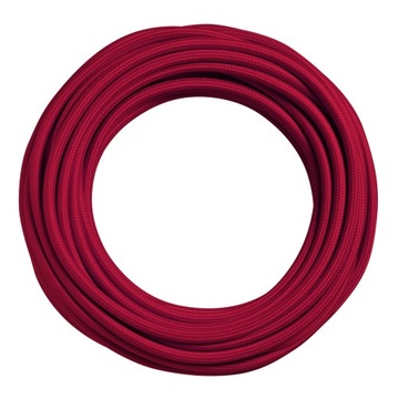Przewód w oplocie kabel 3x0,75 CZERWONY 10m