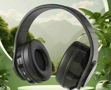 БЕСПРОВОДНЫЕ НАКЛОННЫЕ НАУШНИКИ BLUETOOTH MP3 МИКРОФОН РАДИО