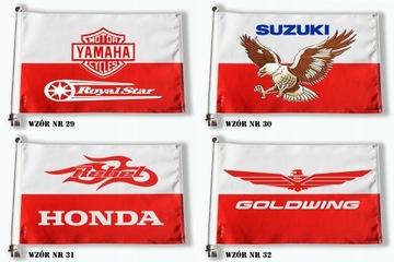 ФЛАГ МОТОЦИКЛА на полюсе Польша 19 х 35см