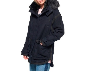 Kurtka parka damska Superdry granatowa S