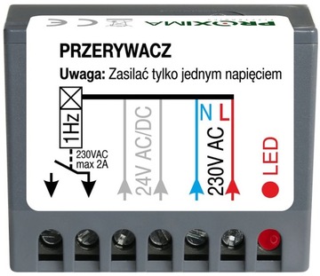 PRZERYWACZ lampy bramowej SYGNALIZACYJNEJ 24V i 230V MIGACZ modulator