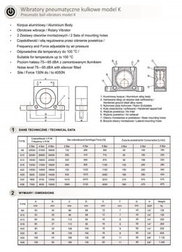 Пневматический шариковый вибратор - модель К30