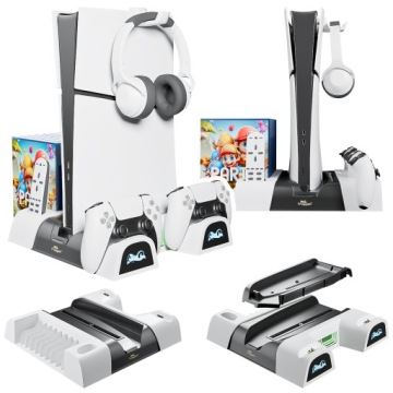 PODSTAWKA CHŁODZĄCA ŁADOWARKA DO PADÓW PS5/PS5 SLIM 4IN1