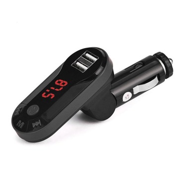 FM-передатчик Bluetooth, зарядное устройство для MP3 с ЖК-дисплеем и 2 USB-портами