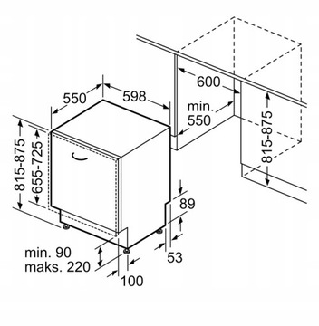 Zestaw BOSCH HBG5370B0 + SMV2ITX48E + PVS61RBB5E + BFL550MB0 AGD zabudowa