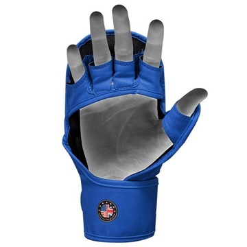 Перчатки ММА RDX T17 Aurora (синий/черный) [Размер: L]