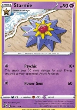 Oryginalna Karta Pokemon Brilliant Stars - Starmie BRS 055