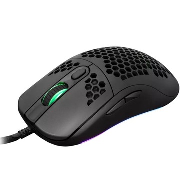 Mysz gamingowa dla graczy WhiteShark GALAHAD-B czarna z LED RGB