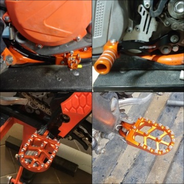 МОТОЦИКЛ ПОДНОЖКИ КОЛЫШКИ КОМПЛЕКТ KTM EXC SX F XS XC HUSQVARNA ОРАНЖЕВЫЙ