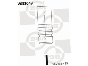 BGA V033049 VENTIL VÝFUKOVÝ