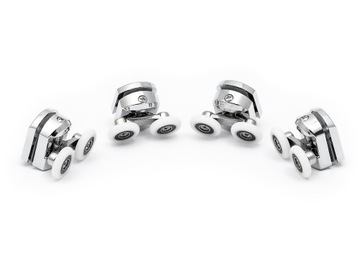 CHROMOWANA ROLKA WÓZEK DO KABINY PRYSZNICOWEJ PODWÓJNE ROLKI GÓRNE 23 MM