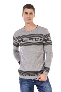 MĘSKI SWETER SWETEREK CIPO BAXX ELEGANCKI SLIM FIT