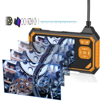 ИНСПЕКЦИОННАЯ камера ЭНДОСКОП 5M 7LED FULL HD ЖК-дисплей 2600MAH КОМПЛЕКТ
