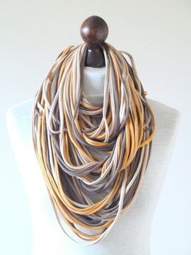 ZAMOTKA NASZYJNIK DZIANINOWY BAWEŁNIANY SZAL,KOMIN