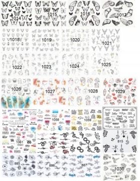 НАБОР НАКЛЕЙКОВ ДЛЯ НОГТЕЙ «ВОДА» ИЗ 10 УЗОРОВ