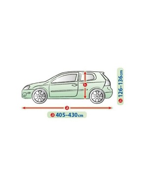 Mobile Garage 4 warstwowy szary pokrowiec L1 hatchback/kombi + Torba
